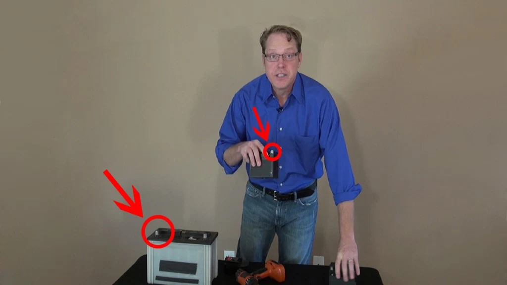Man demonstrating dead car battery and drill battery problems EZ Battery Reconditioning may help solve
